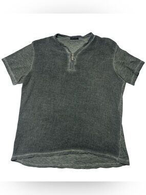 Made in Italy Linen Cotton Blend Luxury Distressed Asphalt Gray Men’s Size US 2X